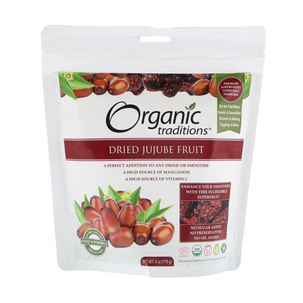 Organic Traditions, Dried Jujube Fruit, 6 oz (170 g) - The Supplement Shop