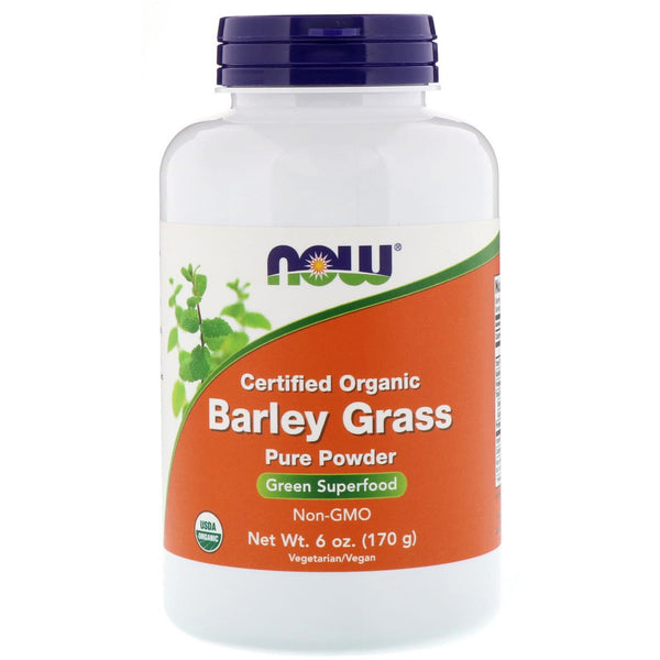 Now Foods, Certified Organic Barley Grass Pure Powder, 6 oz (170 g) - The Supplement Shop