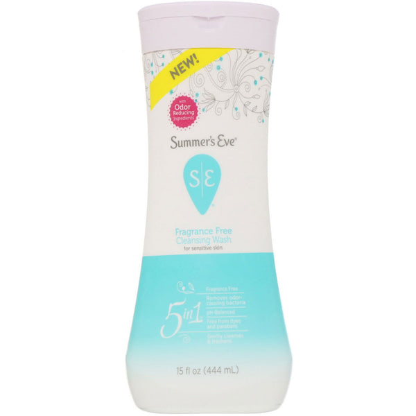 Summer's Eve, 5 in 1 Cleansing Wash, Fragrance Free, 15 fl oz (444 ml) - The Supplement Shop