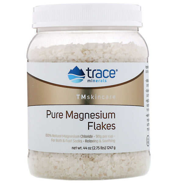 Trace Minerals Research, TM Skincare, Pure Magnesium Flakes, 2.75 lbs (1247 g) - The Supplement Shop