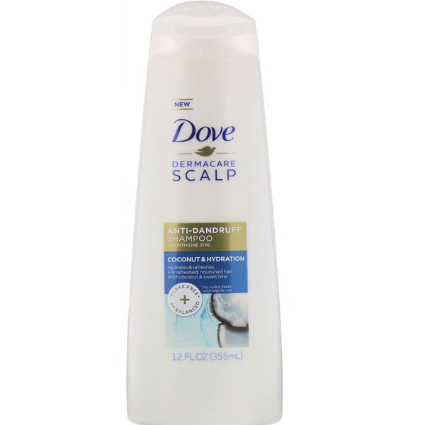 Dove, Dermacare, Scalp, Anti-Dandruff Shampoo, Coconut & Hydration, 12 fl oz (355 ml) - The Supplement Shop