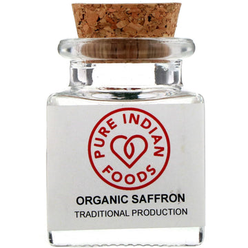 Pure Indian Foods, Organic Saffron, 1 g