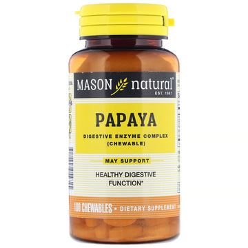 Mason Natural, Papaya, Digestive Enzyme Complex, 100 Chewables
