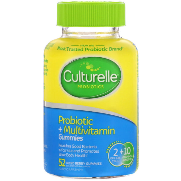 Culturelle, Probiotic + Multivitamin Gummies, Mixed Berry, 2 Billion CFUs, 52 Gummies - The Supplement Shop