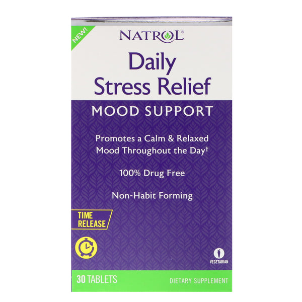 Natrol, Daily Stress Relief, Time Release, 30 Tablets - The Supplement Shop
