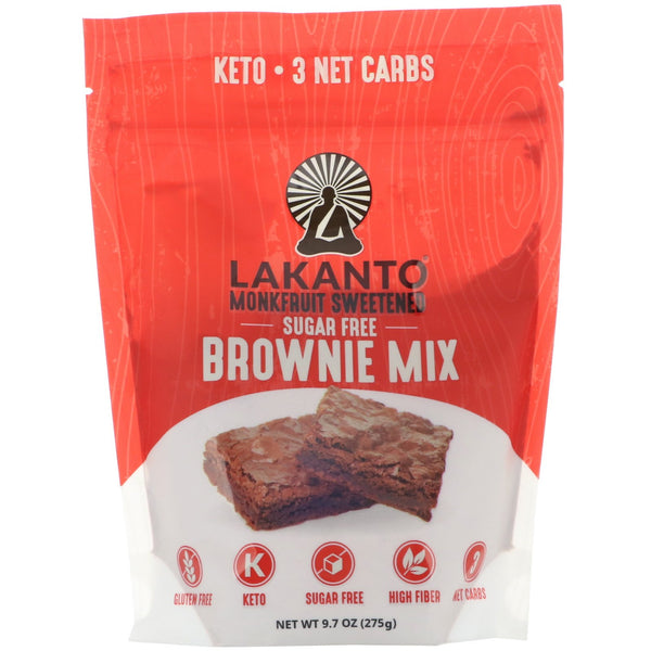 Lakanto, Monkfruit Sweetened Brownie Mix, Sugar Free, 9.7 oz (275 g) - The Supplement Shop