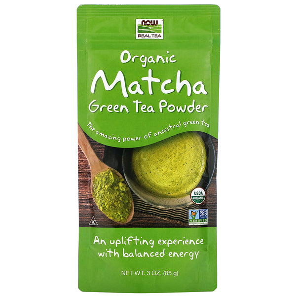 Now Foods, Real Tea, Organic Matcha Green Tea Powder, 3 oz (85 g) - The Supplement Shop
