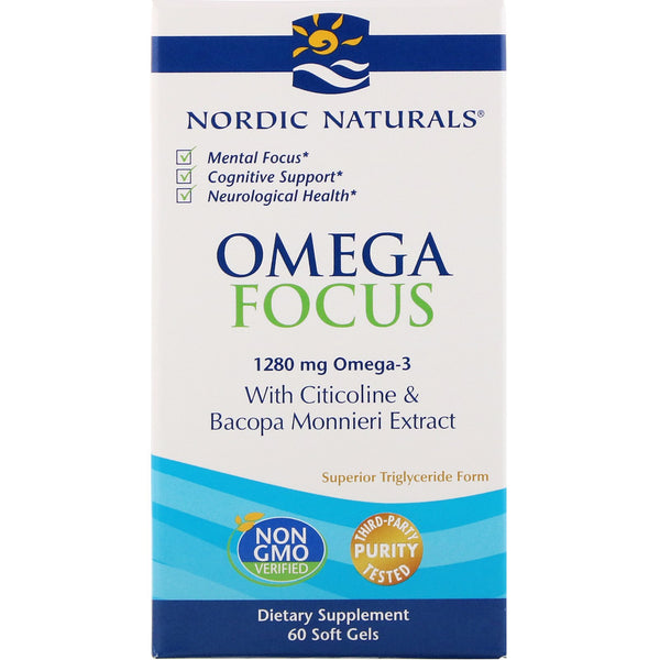 Nordic Naturals, Omega Focus, 1,280 mg, 60 Soft Gels - The Supplement Shop