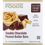 California Gold Nutrition, Double Chocolate Peanut Butter Flavor Bars, 12 Bars, 1.4 oz (40 g) - The Supplement Shop