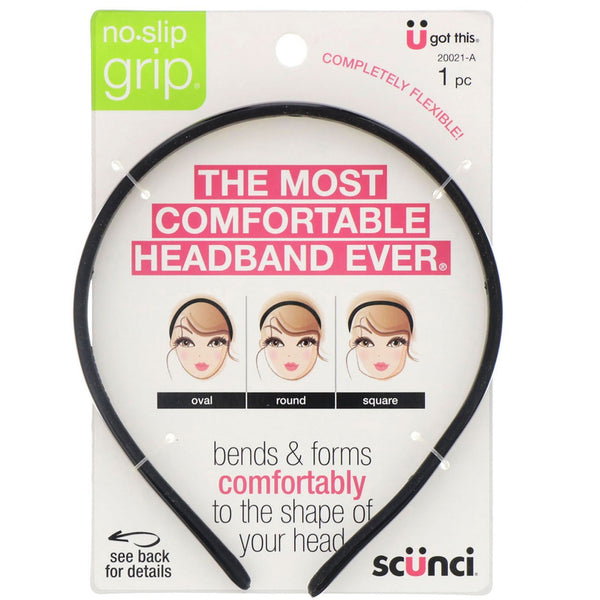 Scunci, No Slip Grip, Bendable Headband, 1 Piece - The Supplement Shop