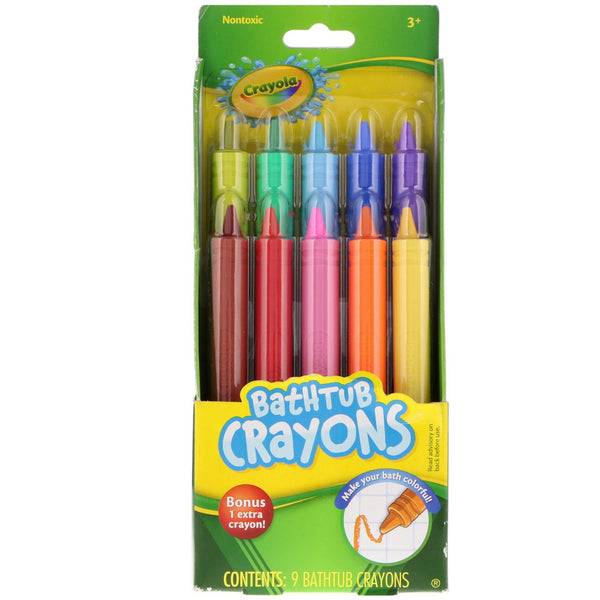 Crayola, Crayola, Bathtub Crayons, 3 & Up, 9 Crayons, + 1 Bonus Crayon - The Supplement Shop