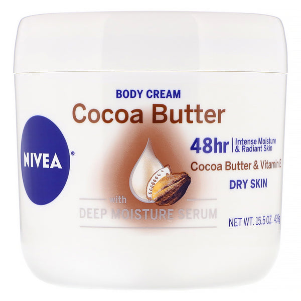 Nivea, Body Cream, Cocoa Butter, 15.5 oz (439 g) - The Supplement Shop