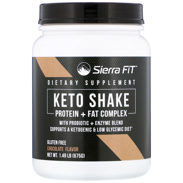 Sierra Fit, Keto Shake, Chocolate, 1.49 lbs (675 g) - The Supplement Shop