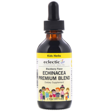 Eclectic Institute, Kids Herbs, Echinacea Premium Blend, Blackberry Flavor, 2 fl oz (60 ml)