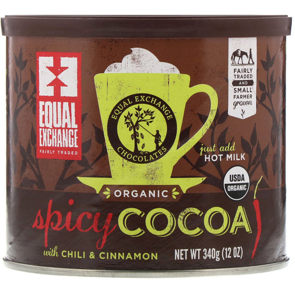 Equal Exchange, Organic, Spicy Cocoa with Chili & Cinnamon, 12 oz (340 g) - The Supplement Shop