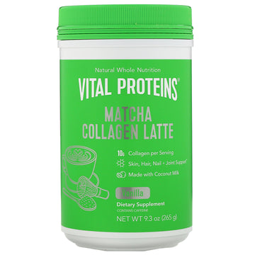 Vital Proteins, Matcha Collagen Latte, Vanilla, 9.3 oz (265 g)