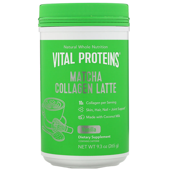 Vital Proteins, Matcha Collagen Latte, Vanilla, 9.3 oz (265 g) - The Supplement Shop