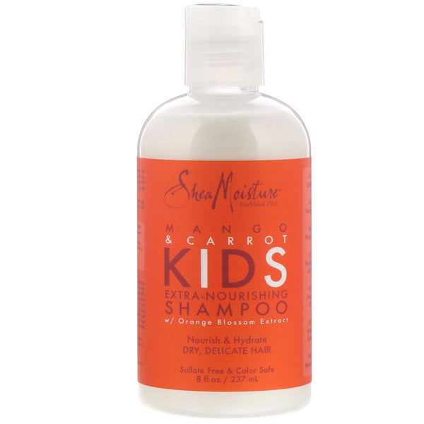 SheaMoisture, Kids Extra-Nourishing Shampoo, Mango & Carrot, 8 fl oz (237 ml) - The Supplement Shop