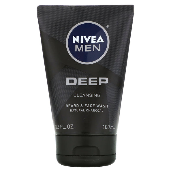 Nivea, Men, Deep Cleansing Beard & Face Wash, 3.3 fl oz (100 ml) - The Supplement Shop