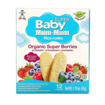 Hot Kid, Baby Mum-Mum , Rice Rusks, Organic Super Berries, 12 2-Packs, 1.76 oz (50 g) Each - The Supplement Shop