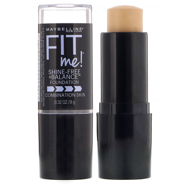 Maybelline, Fit Me, Shine-Free + Balance Stick Foundation, 220 Natural Beige, 0.32 oz (9 g) - The Supplement Shop