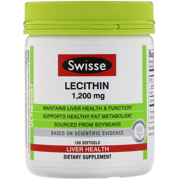 Swisse, Ultiboost, Lecithin, 1,200 mg, 180 Capsules - The Supplement Shop