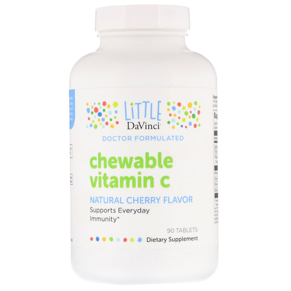 Little DaVinci, Chewable Vitamin C, Natural Cherry Flavor, 90 Tablets - The Supplement Shop