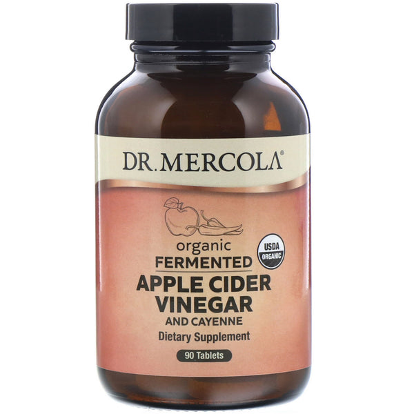 Dr. Mercola, Organic Fermented Apple Cider Vinegar and Cayenne, 90 Tablets - The Supplement Shop