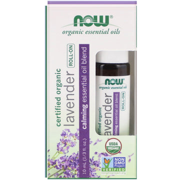 Now Foods, Certified Organic Lavender Roll-On, 1/3 fl oz (10 ml)