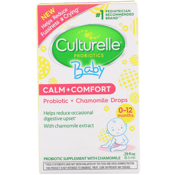 Culturelle, Probiotics, Baby, Calm + Comfort, Probiotic + Chamomile Drops, 0-12 Months, .29 fl oz (8.5 ml) - The Supplement Shop