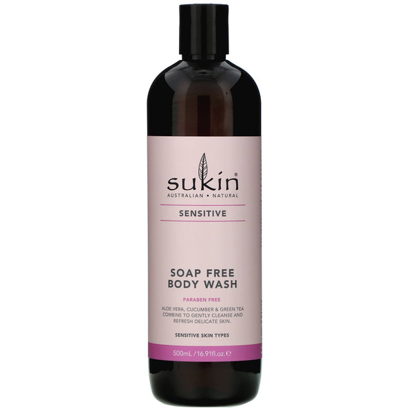 Sukin, Soap Free Body Wash, Sensitive, 16.91 fl oz (500 ml) - The Supplement Shop