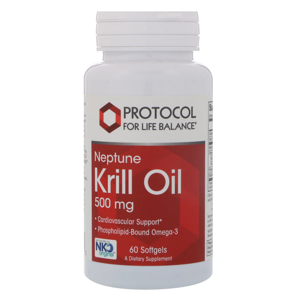 Protocol for Life Balance, Neptune Krill Oil, 500 mg, 60 Softgels - The Supplement Shop
