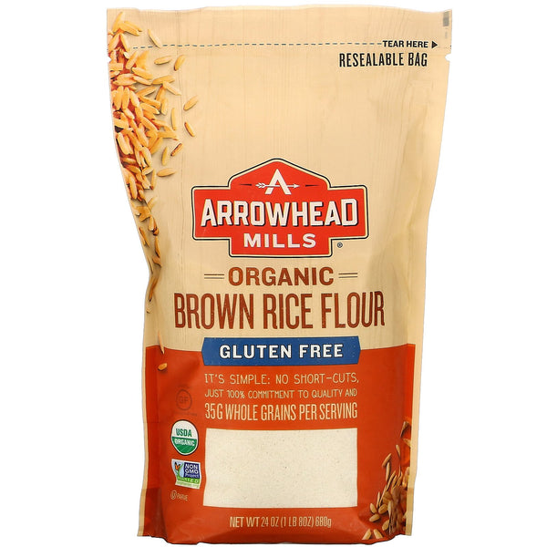 Arrowhead Mills, Organic Brown Rice Flour, Gluten Free, 24 oz (680 g) - The Supplement Shop
