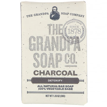 Grandpa's, Face & Body Bar Soap, Detoxify, Charcoal, 1.35 oz (38 g)