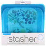 Stasher, Reusable Silicone Food Bag, Sandwich Size/Medium, Blueberry, 15 fl oz (450 ml) - The Supplement Shop