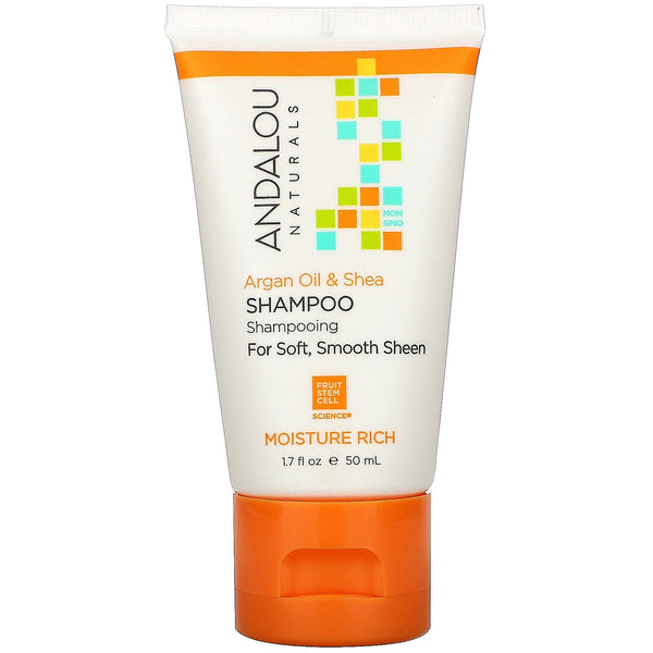 Andalou Naturals, Shampoo, Argan Oil & Shea, 1.7 fl oz (50 ml) - The Supplement Shop