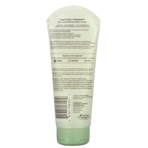 Aveeno, Positively Radiant, Skin Brightening Daily Scrub, 7.0 oz (198 g) - The Supplement Shop