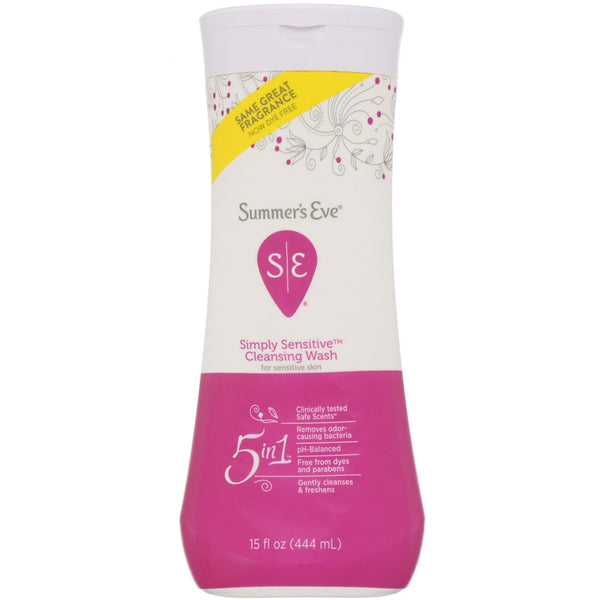 Summer's Eve, 5 in 1 Cleansing Wash, Simply Sensitive, 15 fl oz (444 ml) - The Supplement Shop