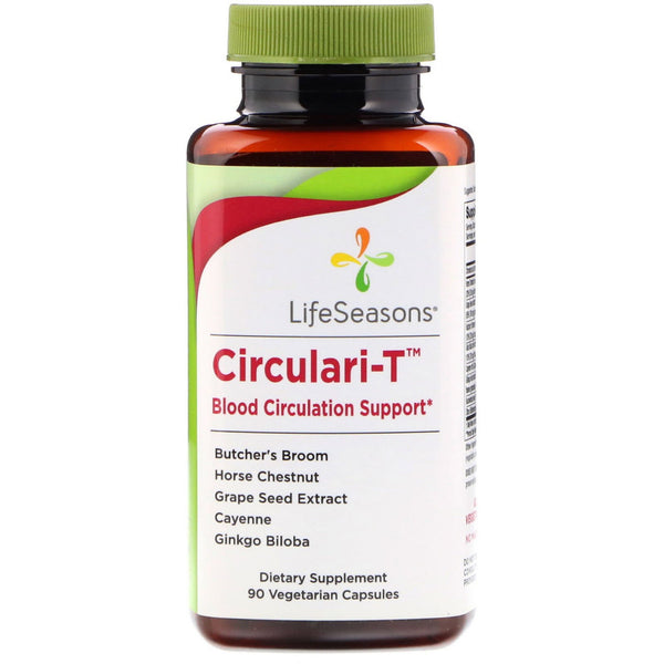 LifeSeasons, Circulari-T, Blood Circulation Support, 90 Vegetarian Capsules - The Supplement Shop