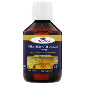 Oslomega, Norwegian Extra Strength Omega-3, Natural Lemon Flavor, 3,300 mg, 6.7 fl oz (200 ml)