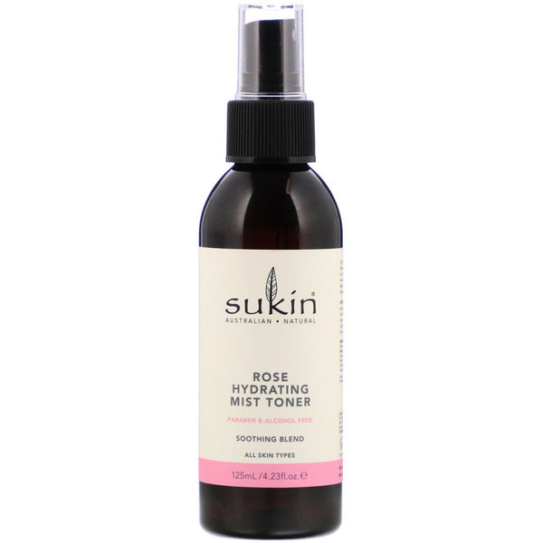 Sukin, Rose Hydrating Mist Toner, 4.23 fl oz (125 ml) - The Supplement Shop
