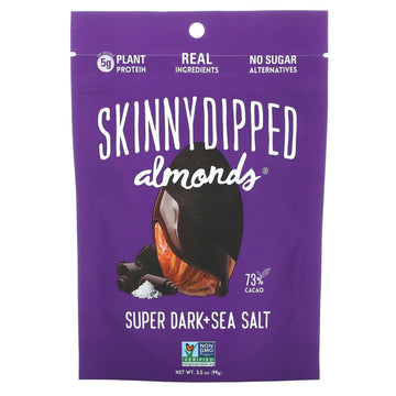 SkinnyDipped, Skinny Dipped Almonds, Super Dark + Sea Salt, 3.5 oz (99 g)