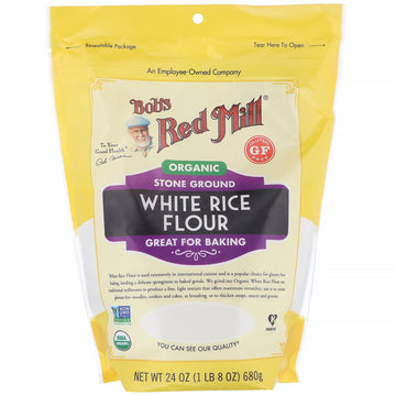 Bob's Red Mill, Organic White Rice Flour, 24 oz (680 g)