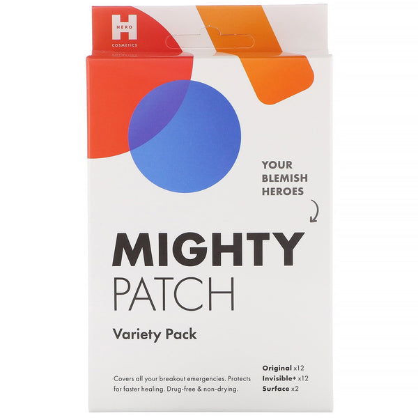 Hero Cosmetics, Mighty Patch, Variety Pack, 26 Patches - The Supplement Shop