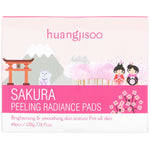 Huangjisoo, Sakura, Peeling Radiance Pads, 60 Pads, 7.76 fl oz (220 g) - The Supplement Shop