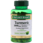 Nature's Bounty, Turmeric, 1,000 mg, 60 Capsules - The Supplement Shop