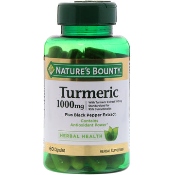 Nature's Bounty, Turmeric, 1,000 mg, 60 Capsules