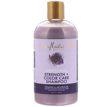 SheaMoisture, Strength + Color Care Shampoo, Purple Rice Water, 13.5 fl oz (399 ml)