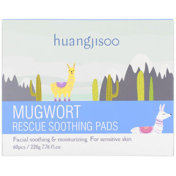 Huangjisoo, Mugwort, Rescue Soothing Pads, 60 Pads, 7.76 fl oz (220 g)
