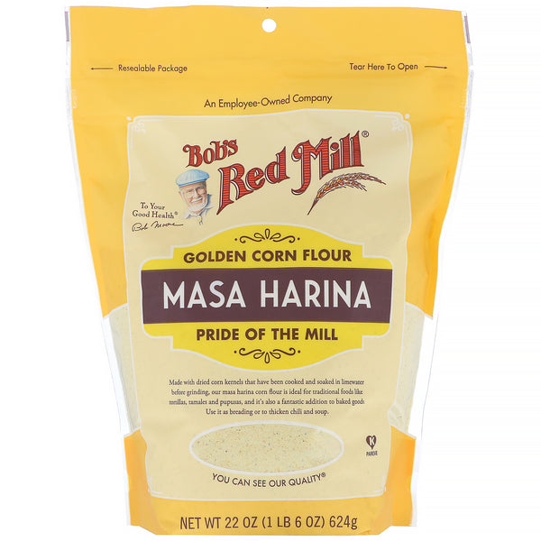Bob's Red Mill, Golden Corn Flour, Masa Harina, 22 oz (624 g) - The Supplement Shop